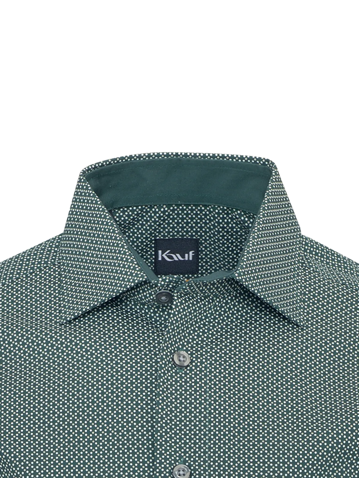 Kauf Modern Fit Hemd Firenze – dunkelgrün mit feinem Minimaldruck