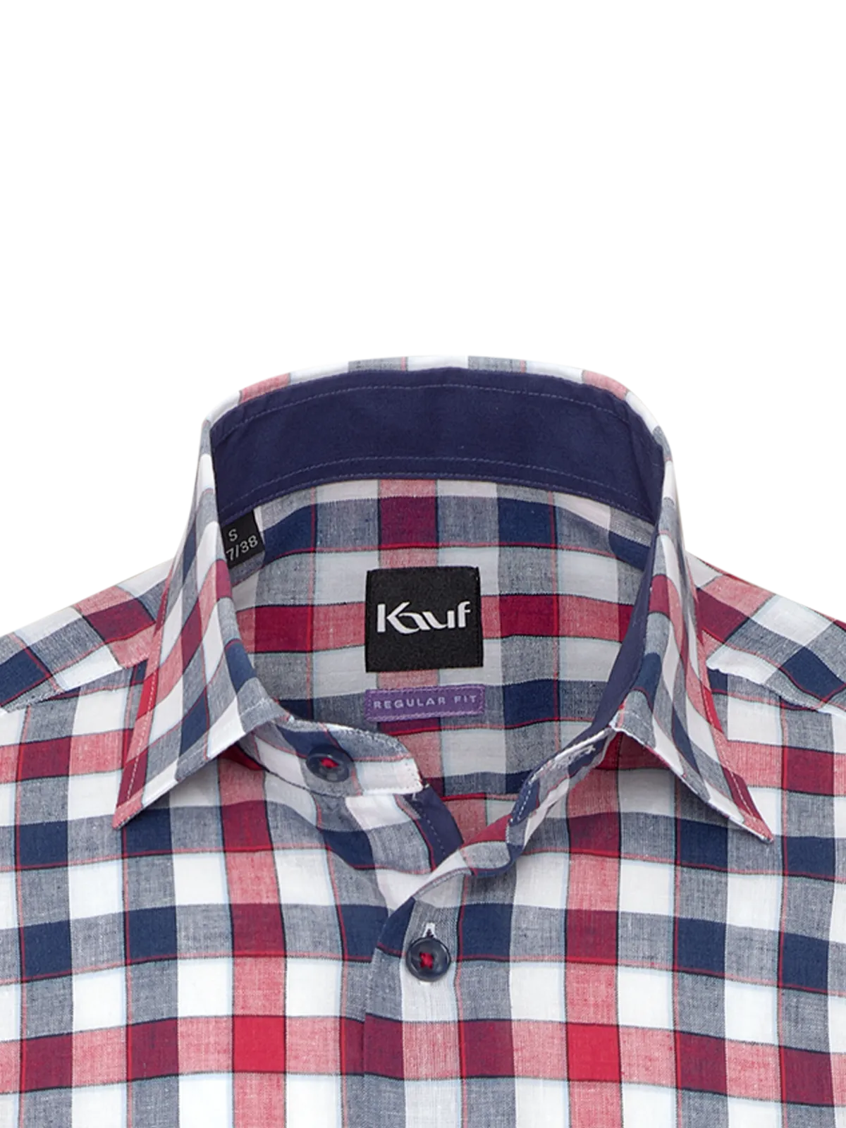 Bari Kent regular fit Kurzarm mit Kontrast mit Leinen