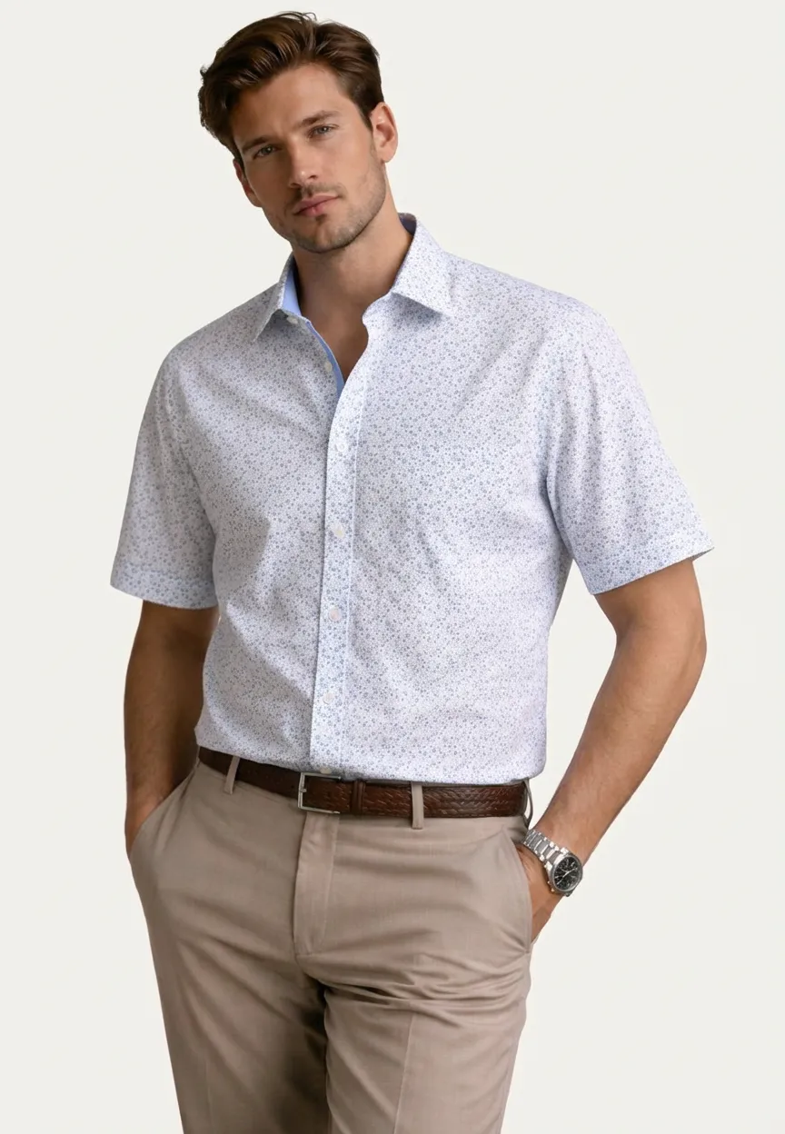 Bari Kent Kurzarm regular fit mit Kontrast