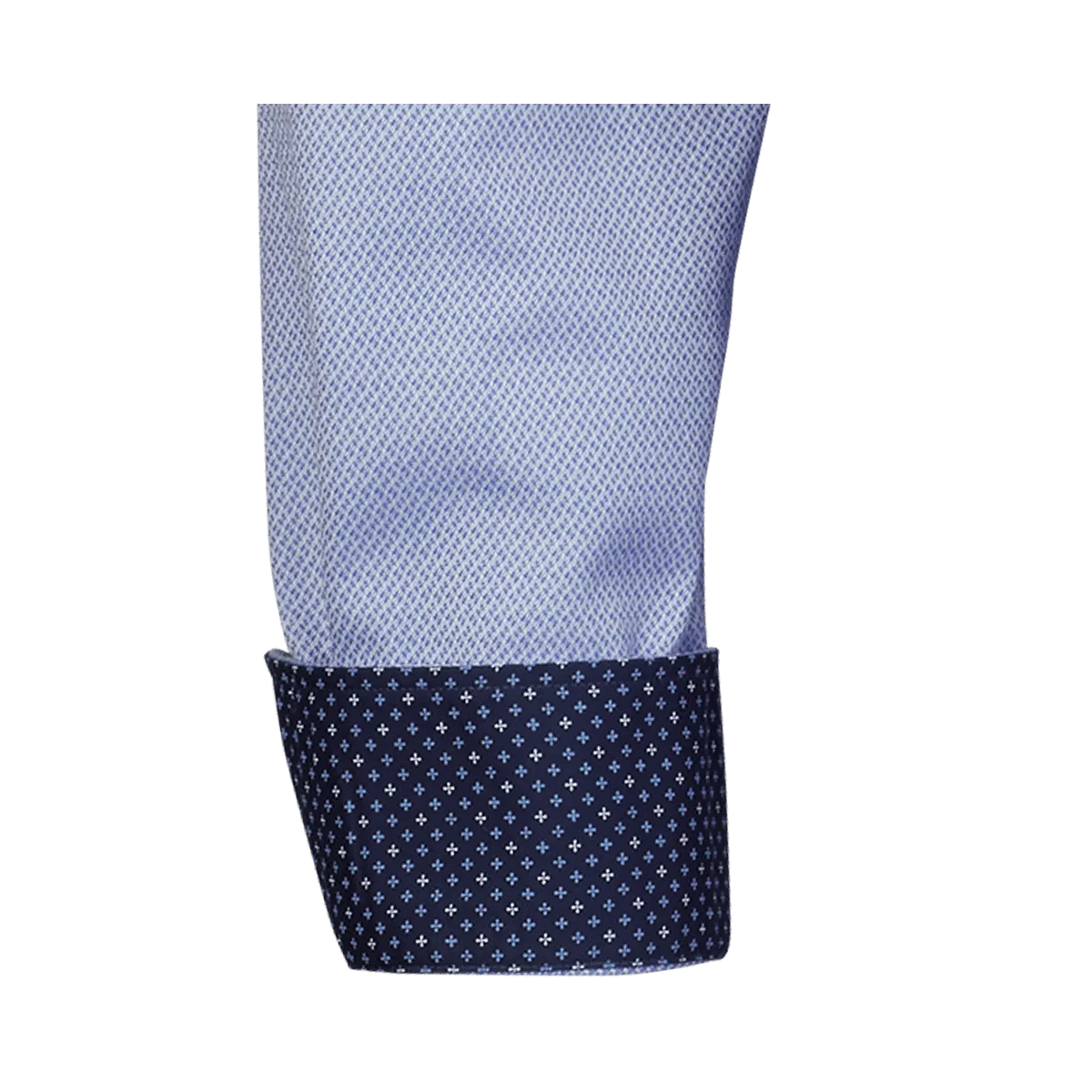 Firenze Button Down manches longues coupe Modern Fit bleu avec contraste