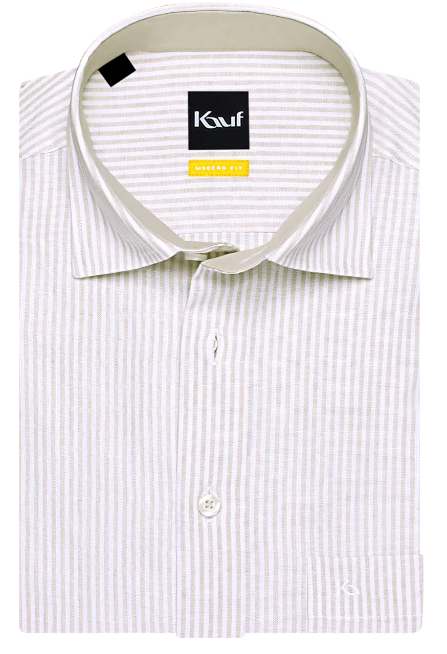hemd gestreift beige