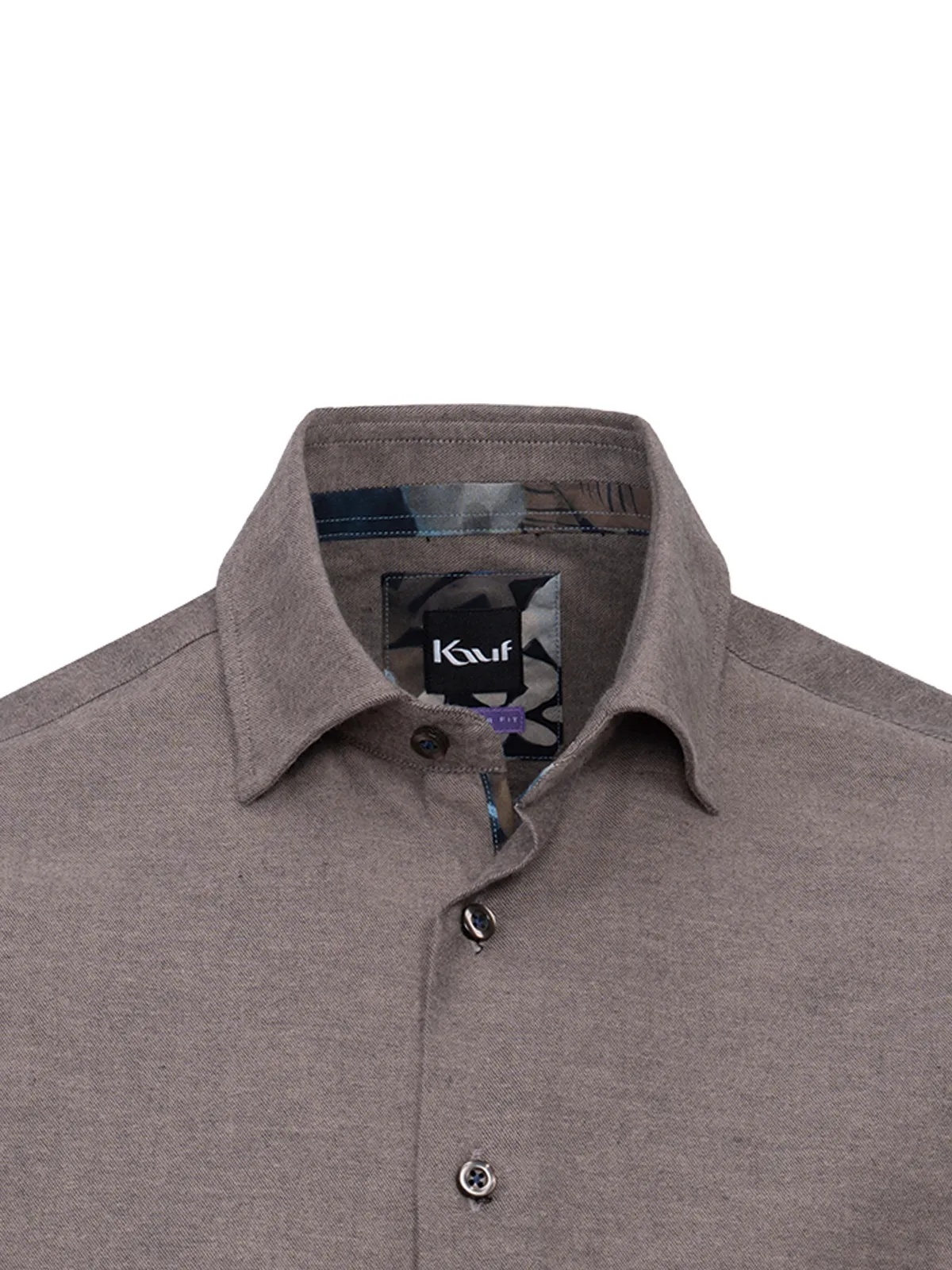 Verona Kent Langarm mit Kontrast in Leicht-Flanellqualität