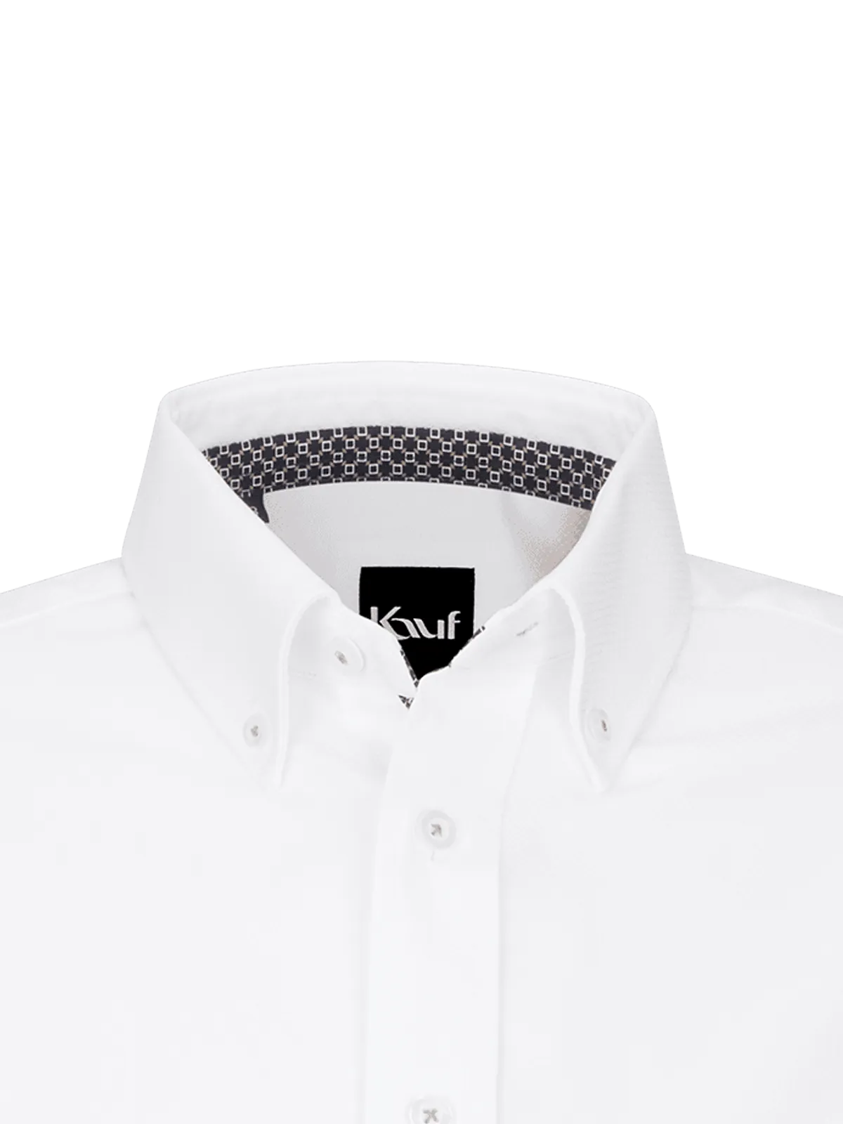 Pisa Button Down Langarm regular fit weiss mit Kontrast