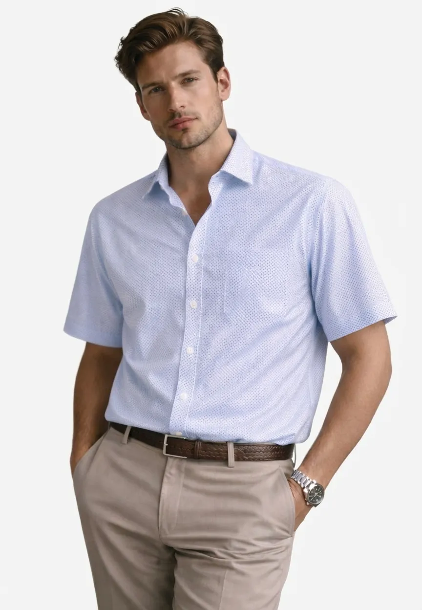 Pisa New Kent Kurzarm regular fit mit Kontrast