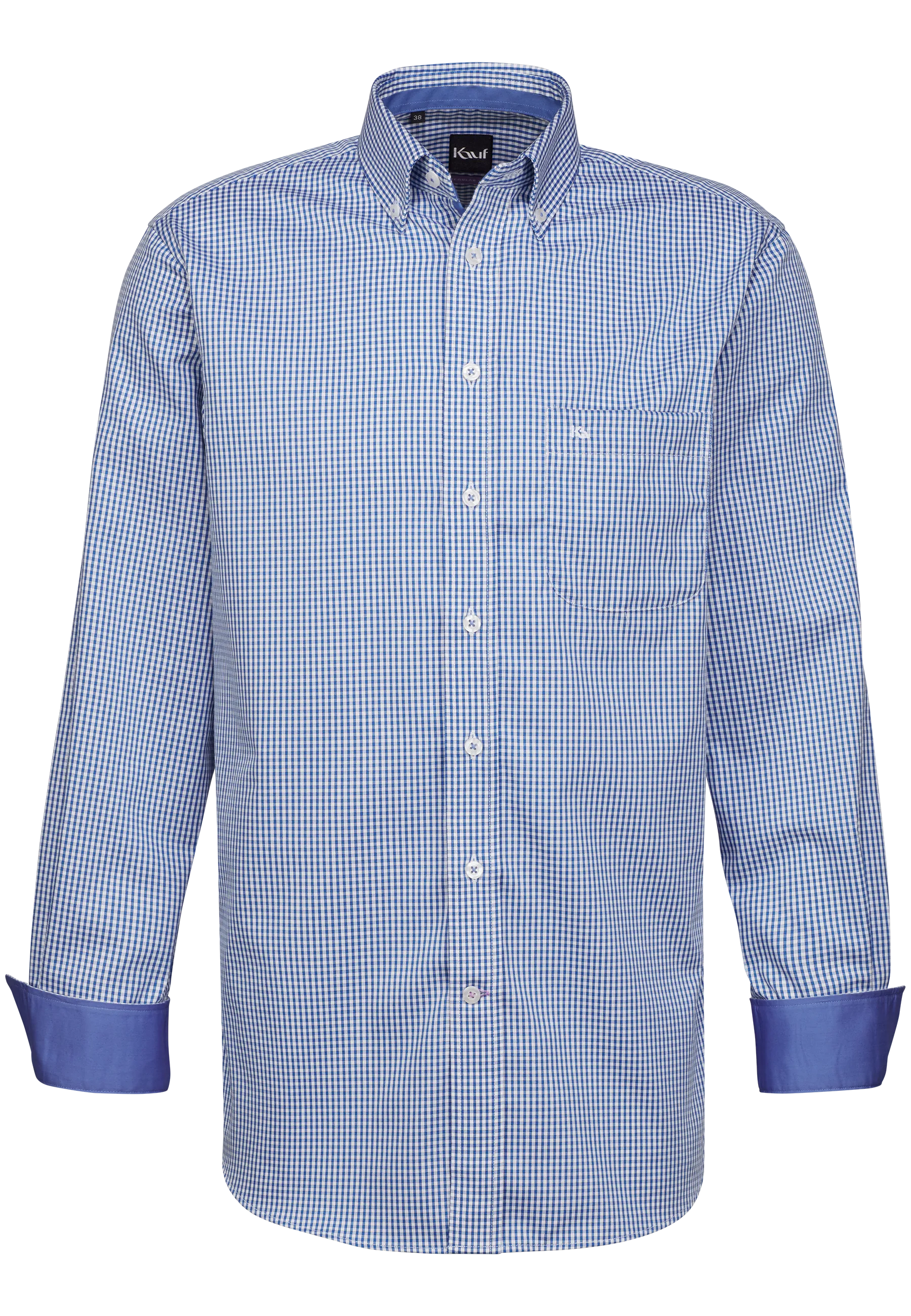 kariertes hemd blau weiss