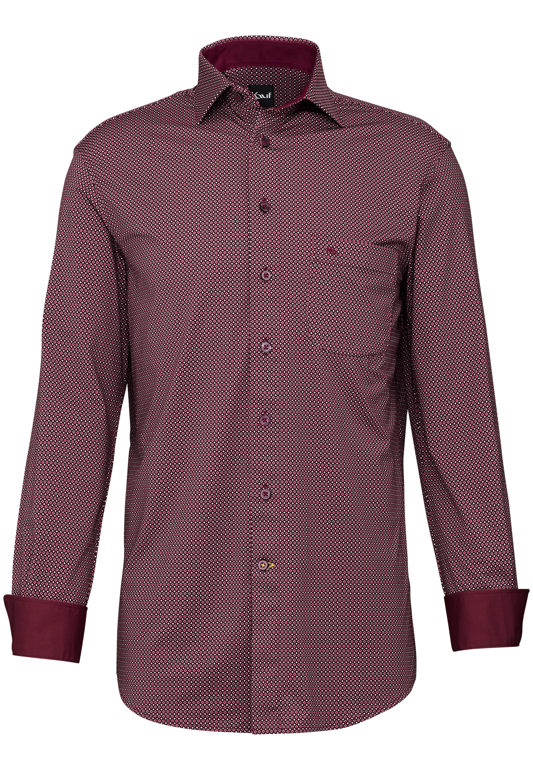 Camicia Business CASAMODA Comfort Fit, Blu Scuro, Taglia 50, Puro Cotone Con Stampa Minimal, Colletto Kent