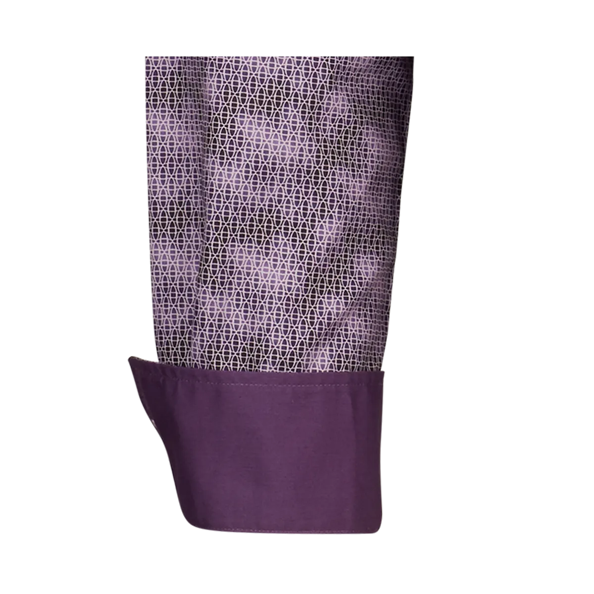 Verona Kent manches longues coupe Modern Fit violet avec contraste