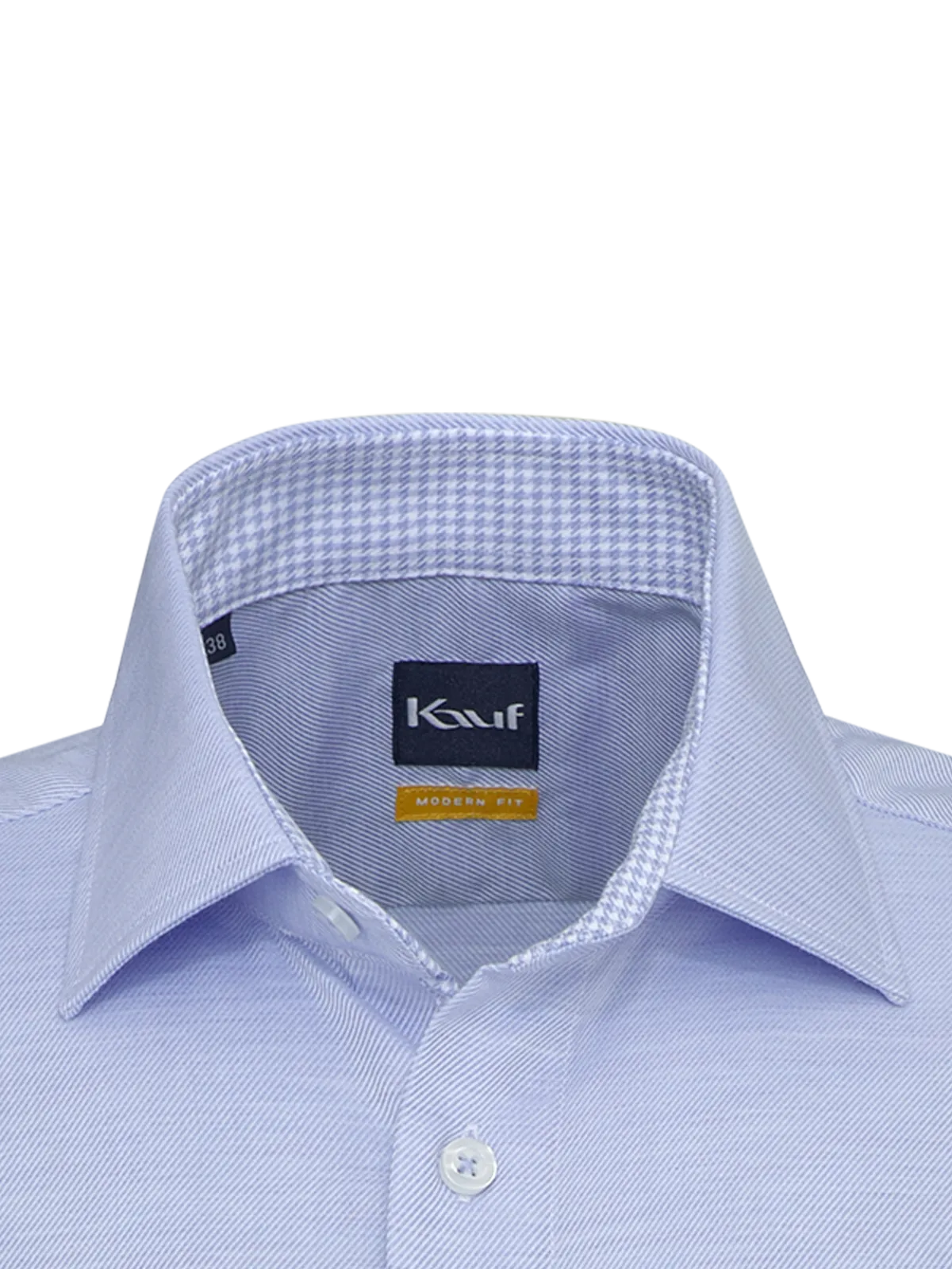 Regular Fit Hemd – Celesteblauer Unistoff mit feinem Melange-Effekt