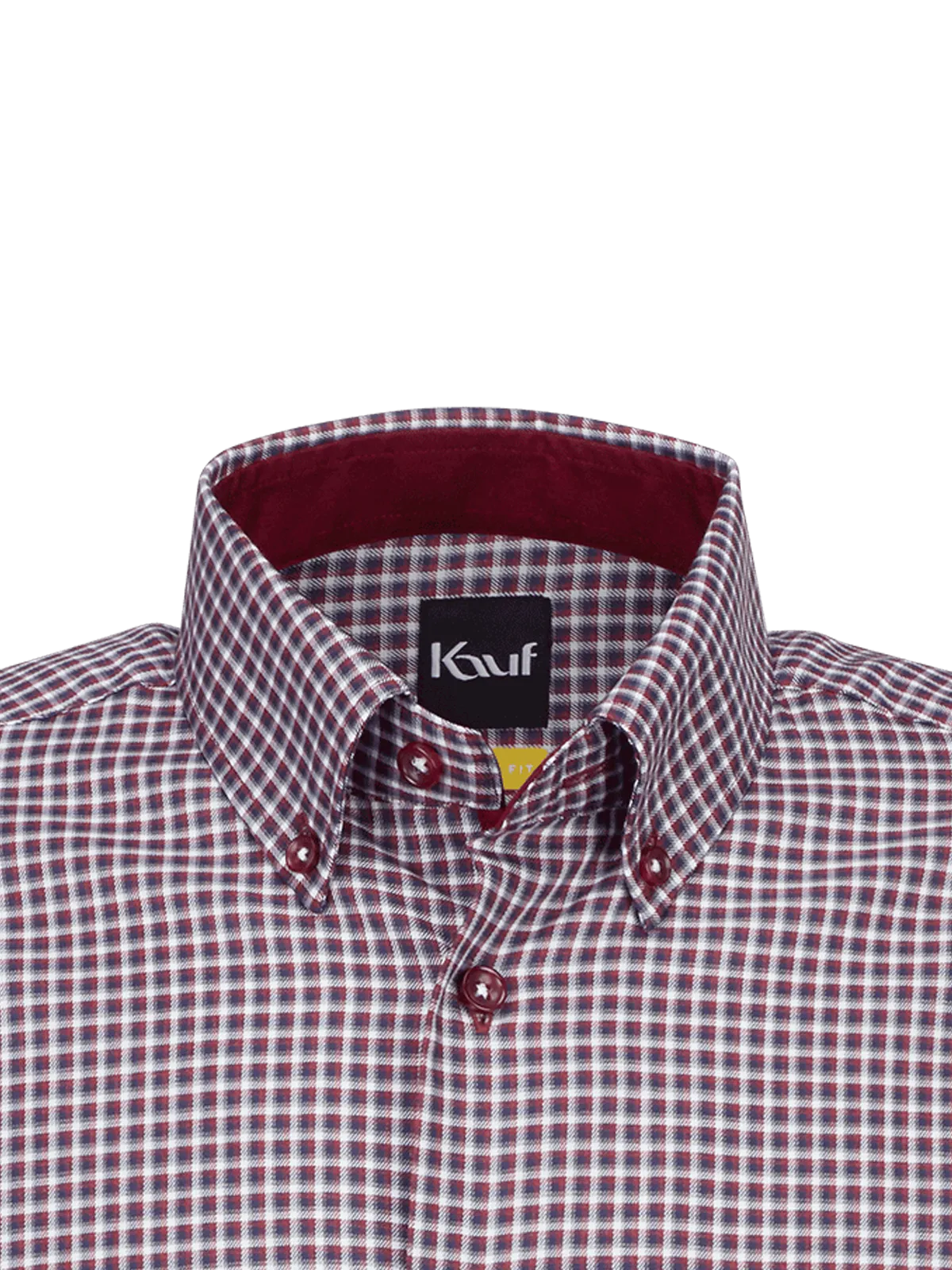 Verona button down manica lunga modern fit rosso con contrasto