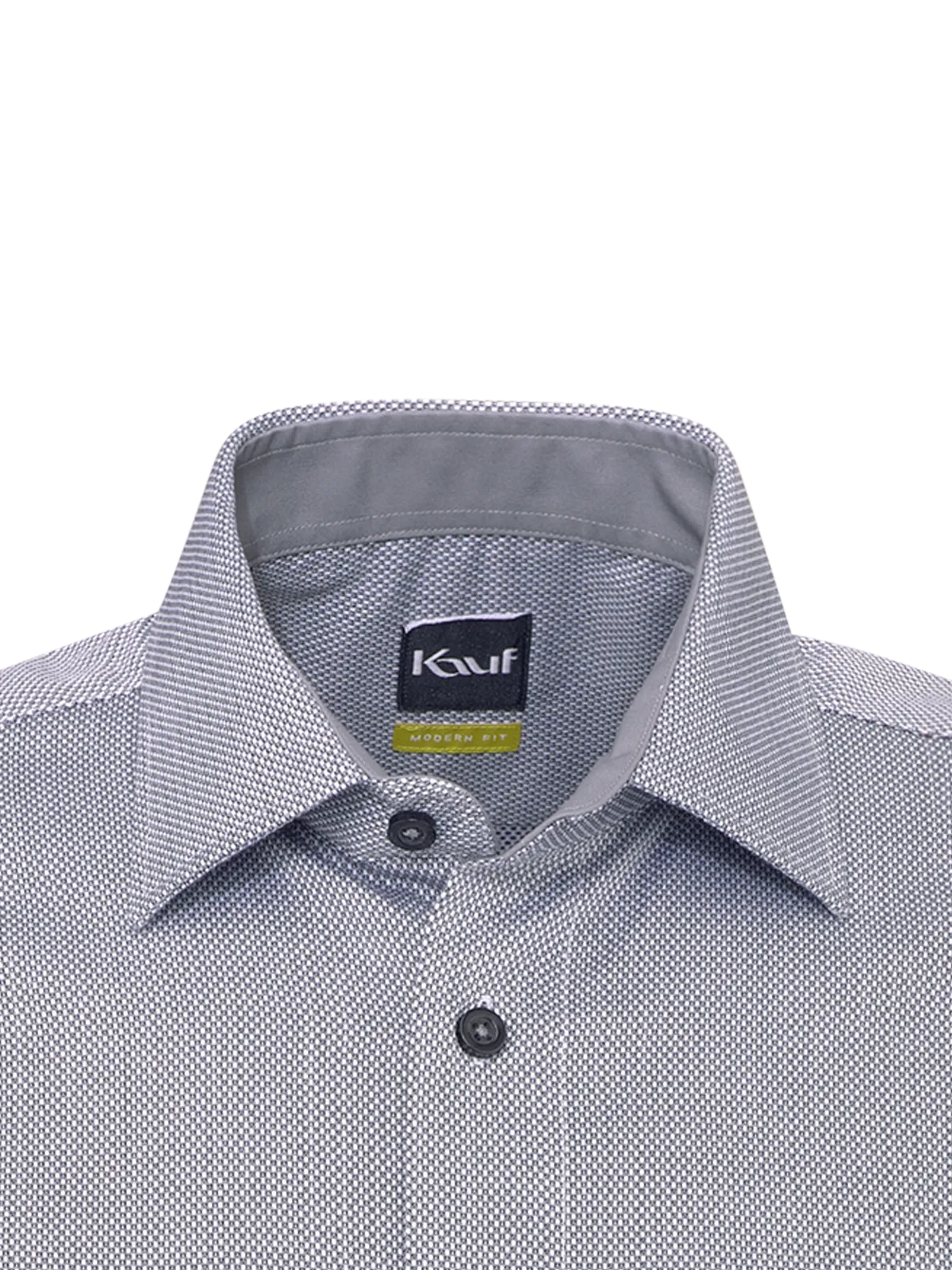 Dark grey Pisa New Kent shirt regular fit with a fine texture