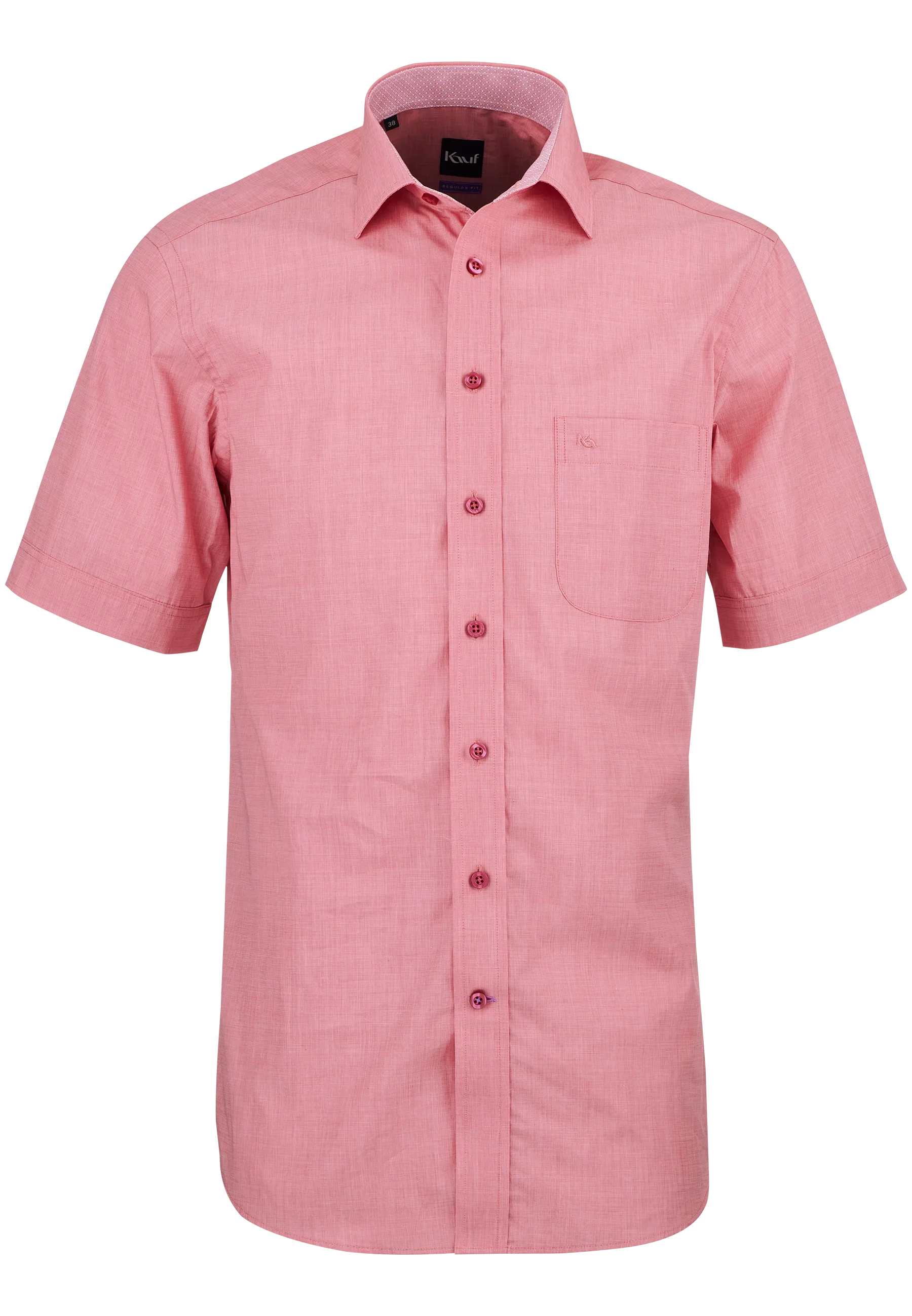 camicia a maniche corte da uomo in tinta unita