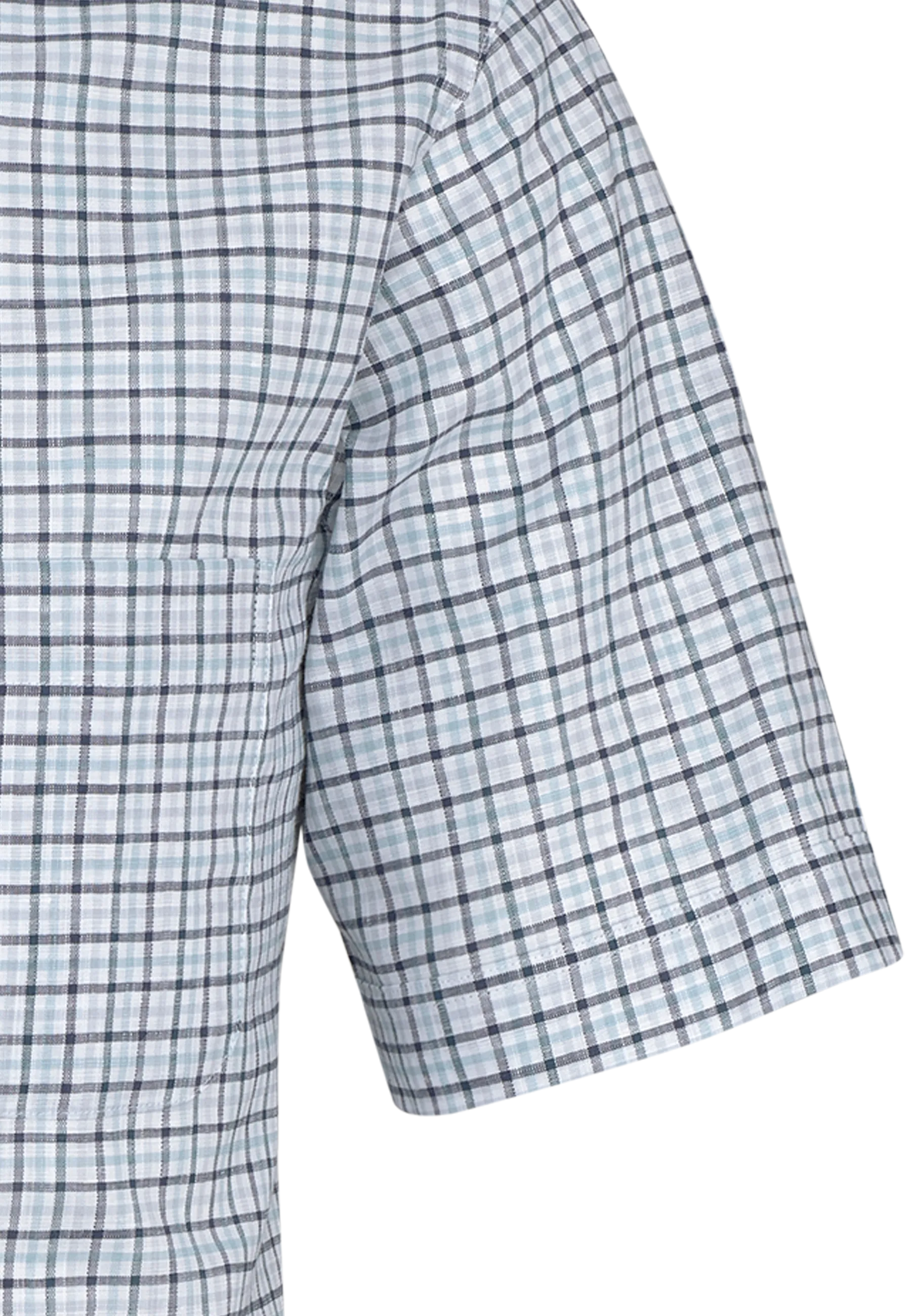 Bari Kent Kurzarm regular fit mit Kontrast mit Leinen