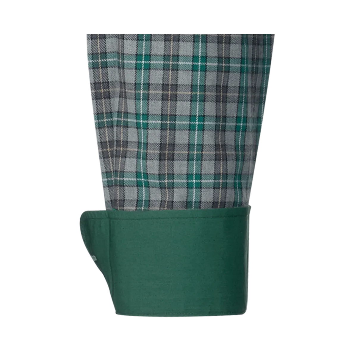 Light grey and green Bari Kent flannel shirt with a checked pattern