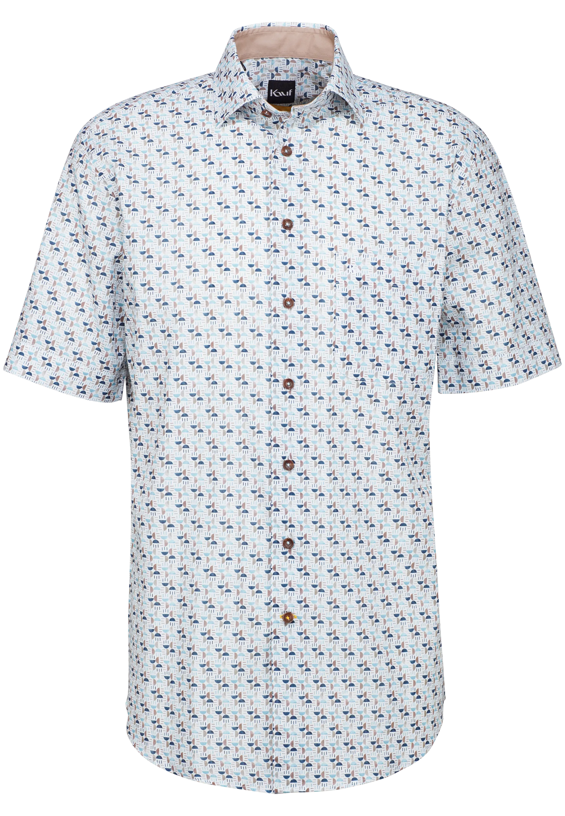 kurzarmhemd mit rautenprint