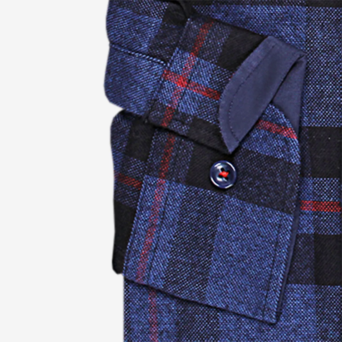 Bari Kent Langarm mit Kontrast in Flanellqualität