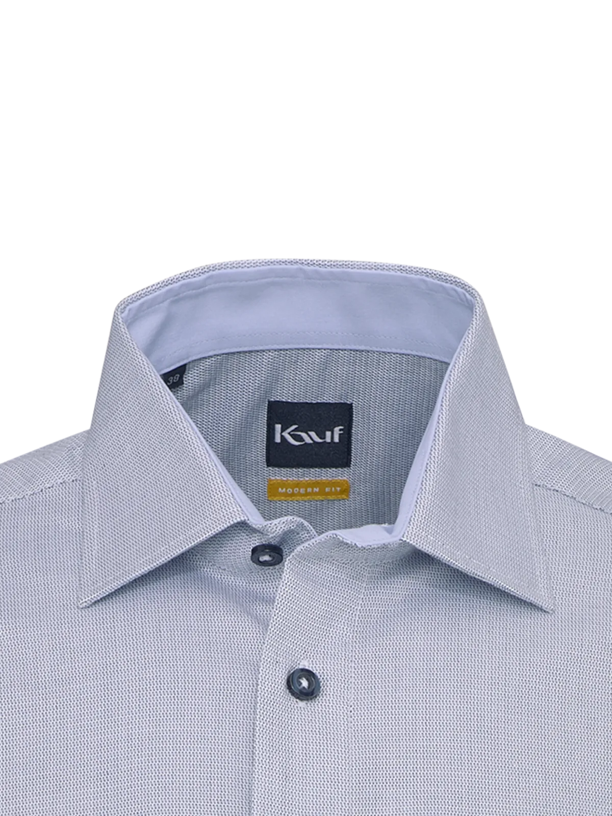 Regular-fit shirt – light blue and light grey twill with a subtle texture