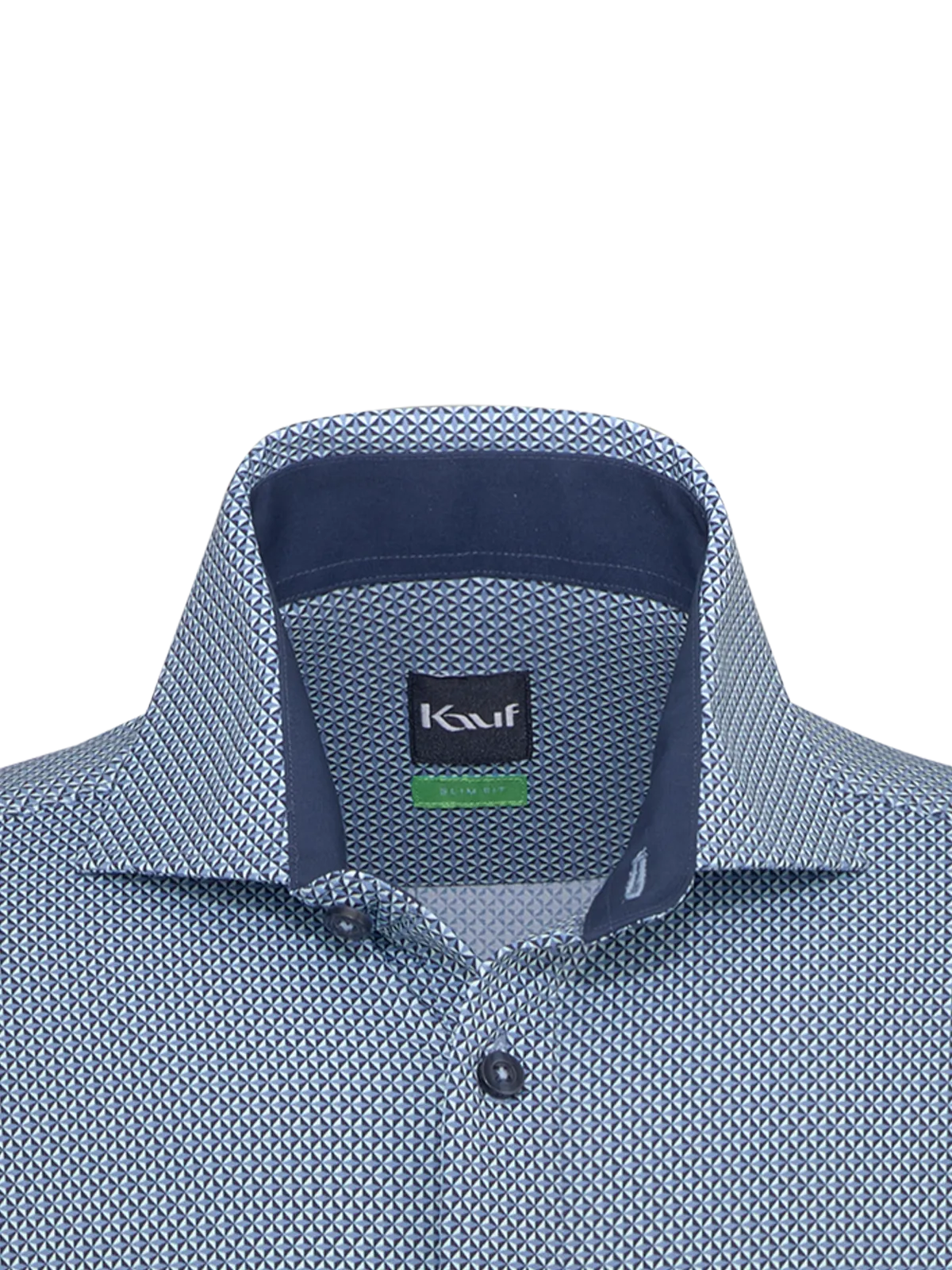 Dunkelblaues London New Kent Jerseyhemd Slim Fit mit Minimaldruck