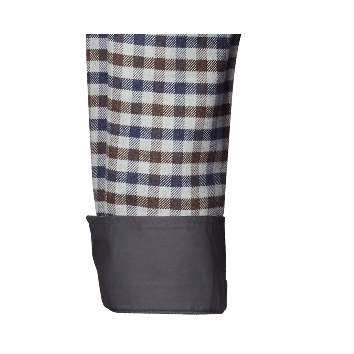 Bari Kent Langarm regular fit mit Kontrast in Flanellqualität