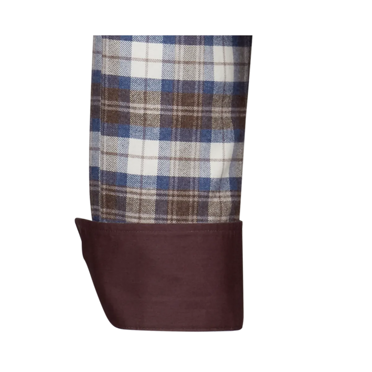 Verona Kent Langarm modern fit mit Kontrast in Flanellqualität