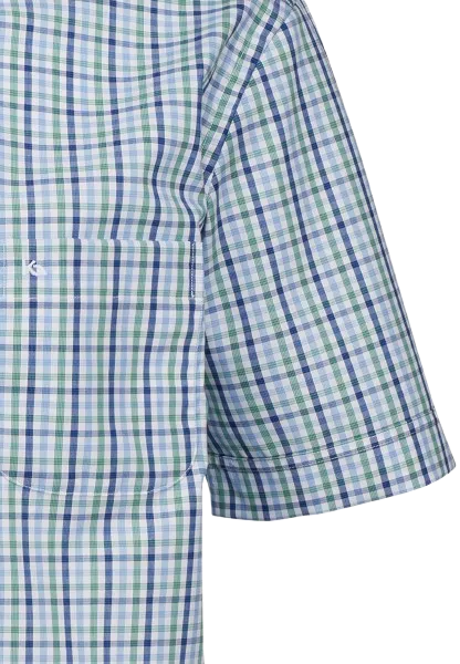 Firenze Button Down Kurzarm modern fit mit Kontrast