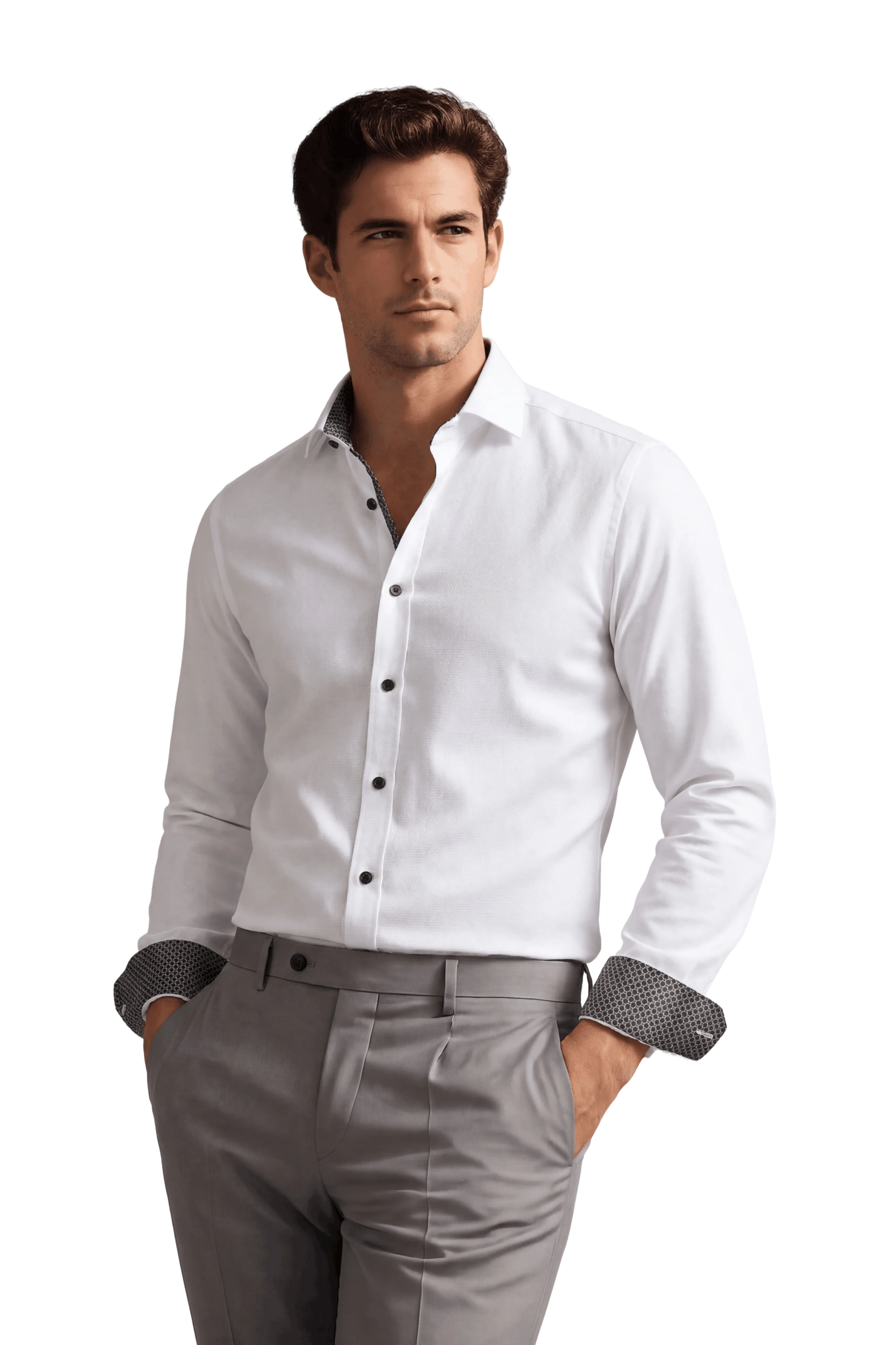 London New Kent manches longues slim fit avec contraste