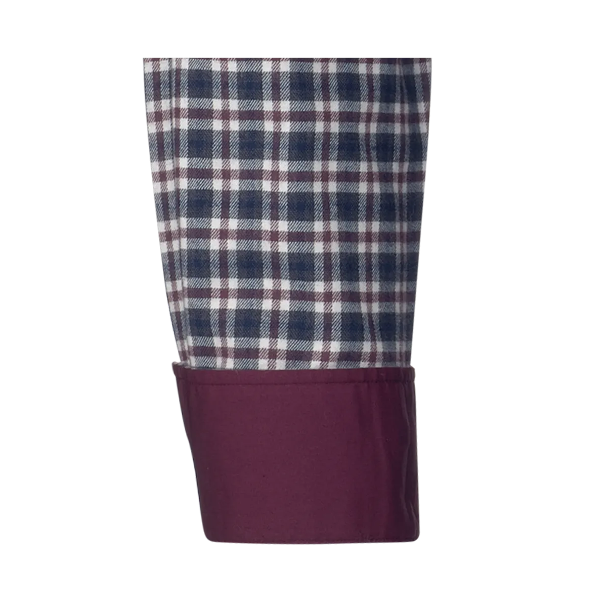 Chemise en flanelle Bari Kent gris foncé et bordeaux à carreaux