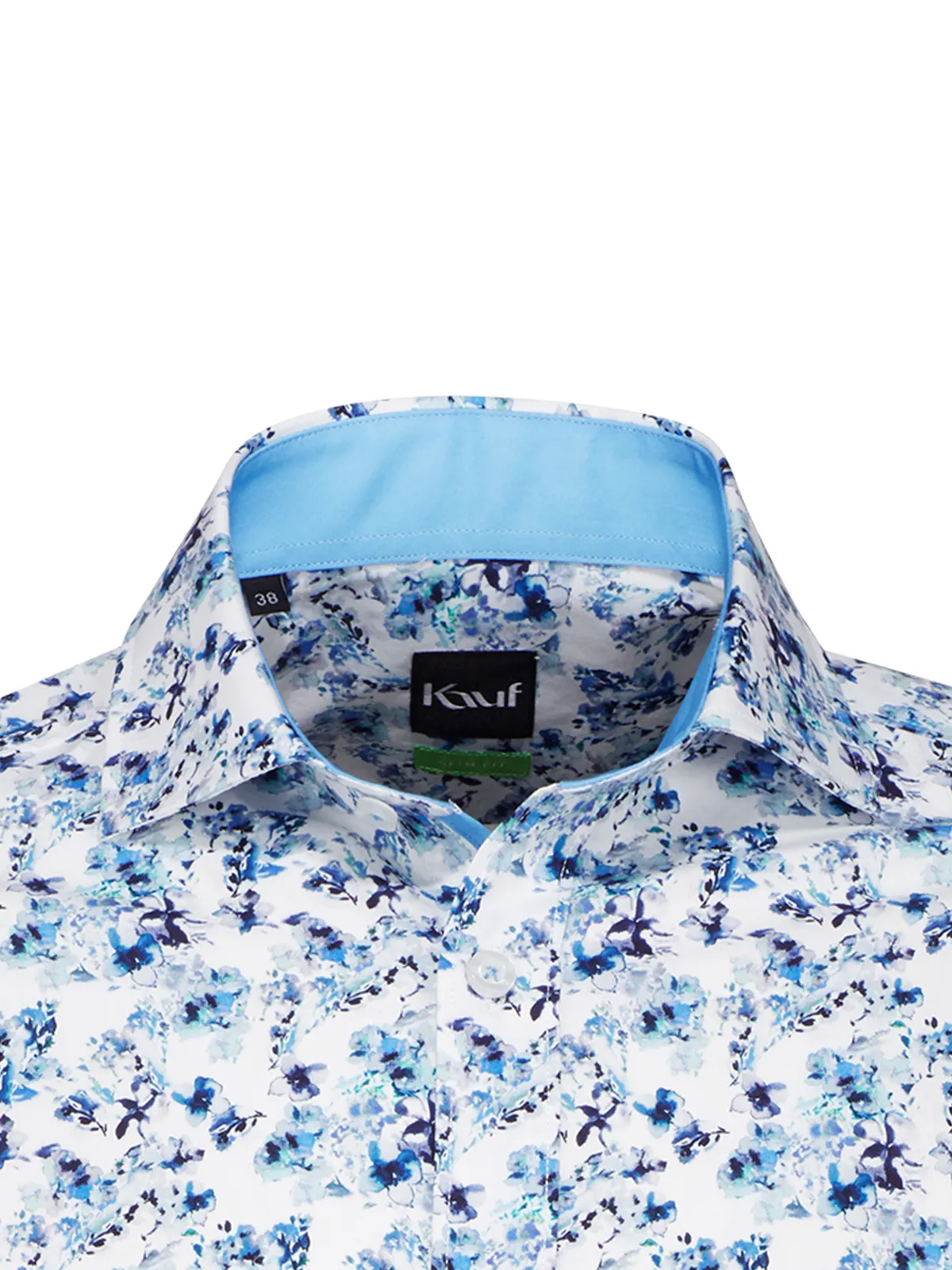 London New Kent Slim Fit a maniche lunghe con contrasto