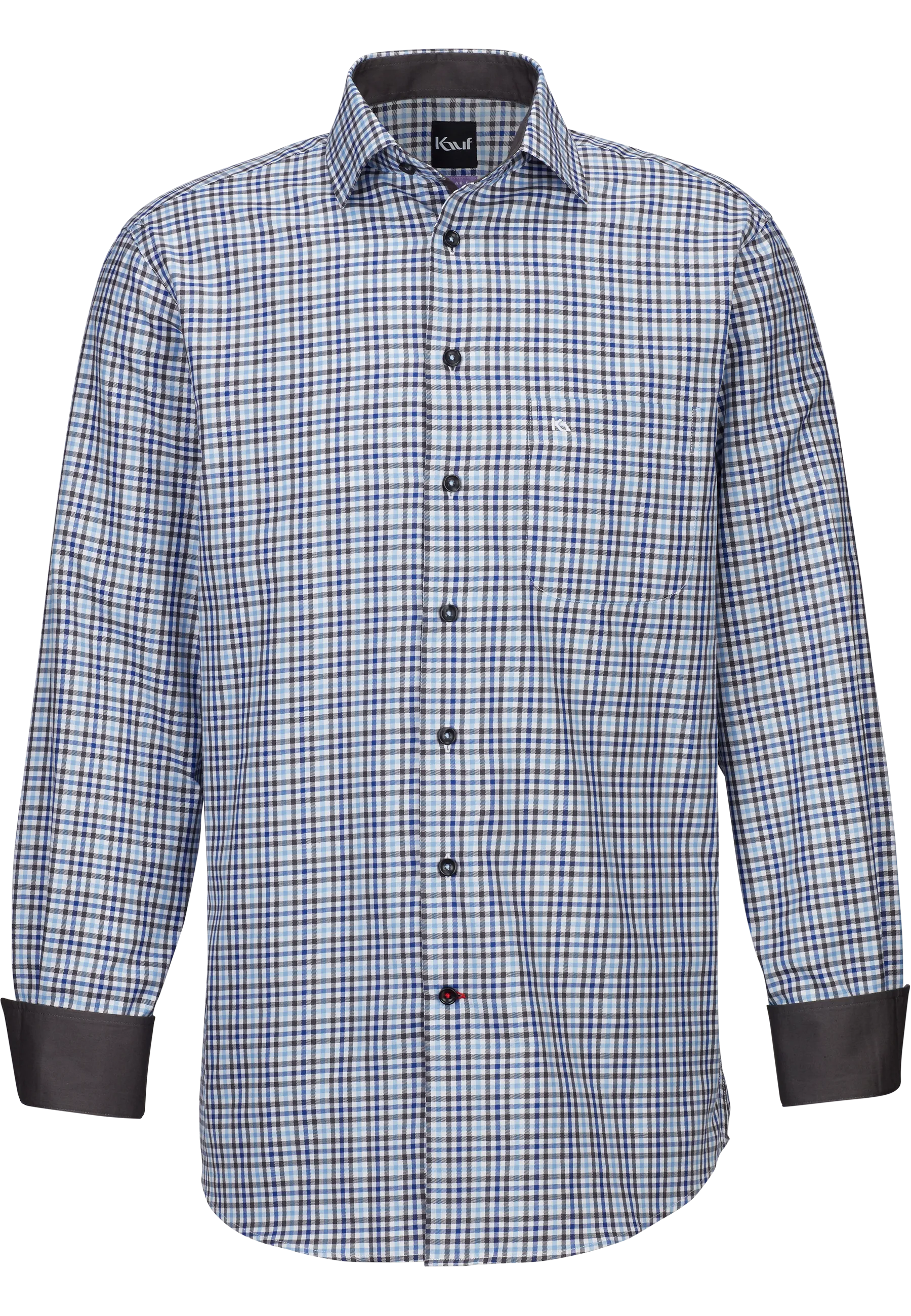 jeansblau kariertes hemd