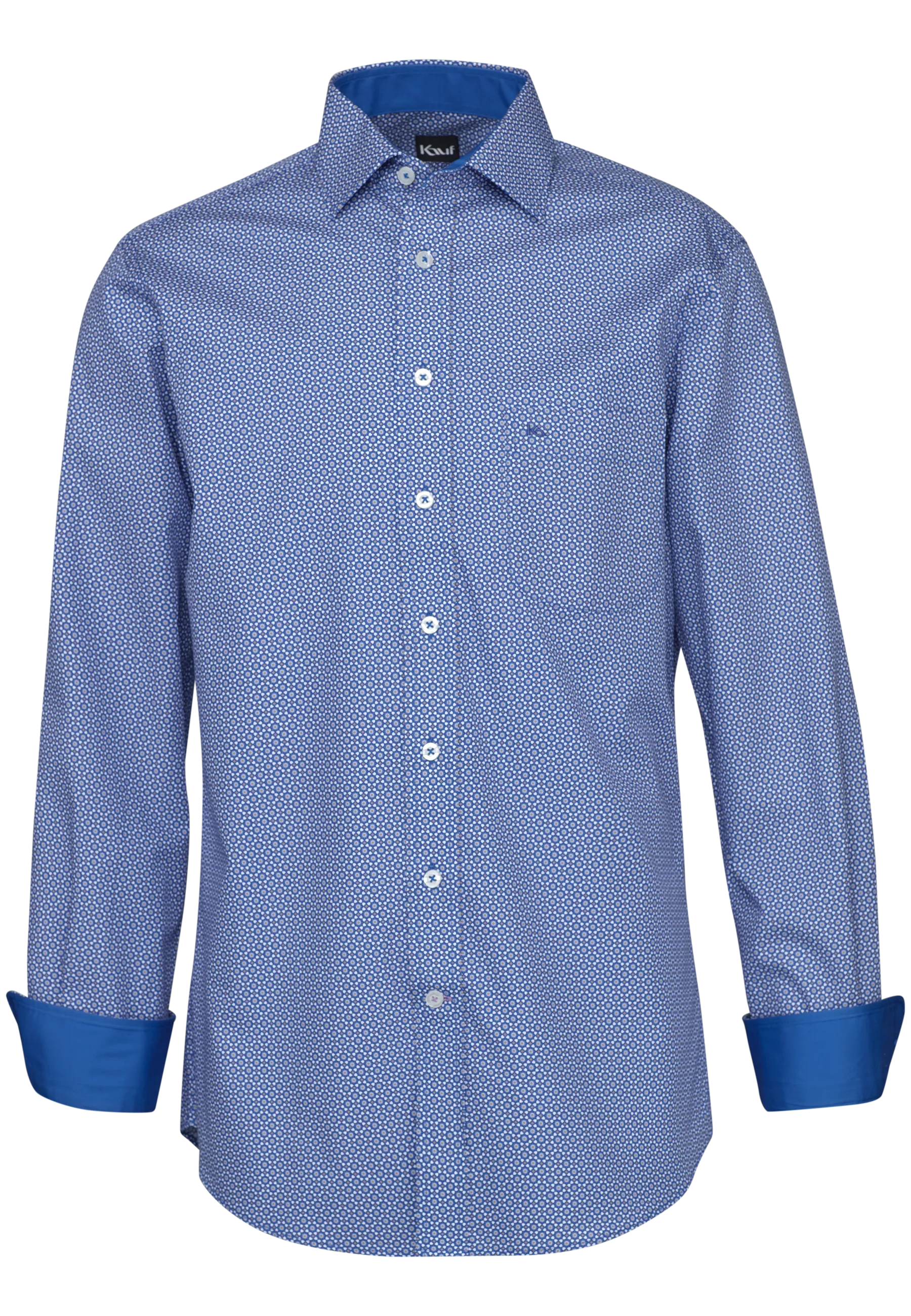 Casamoda Camicia Blu Scuro 43 - Cotone Comfort Fit Con Colletto Kent E Tasca