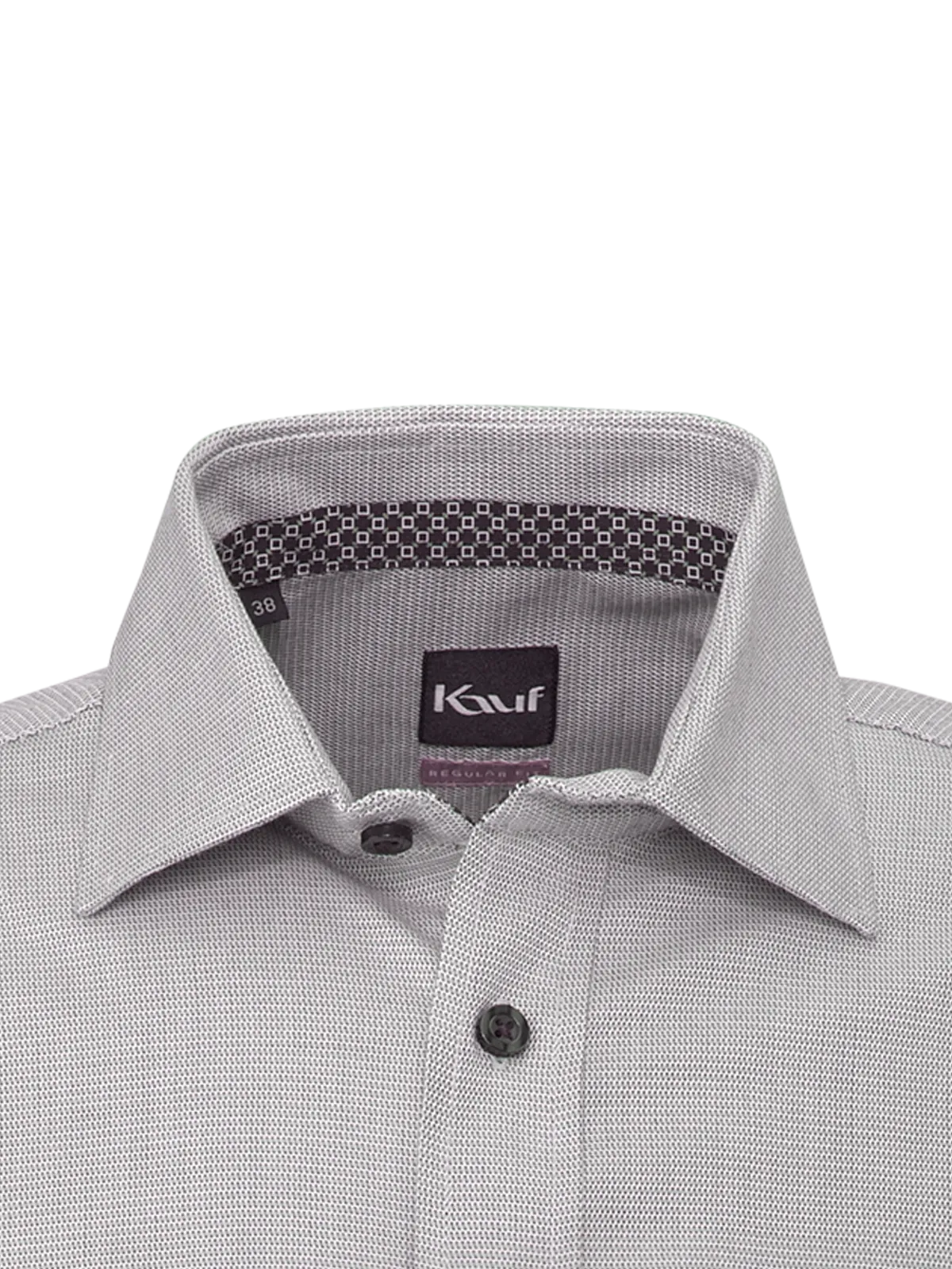 Regular-fit men’s shirt beige with a subtle texture