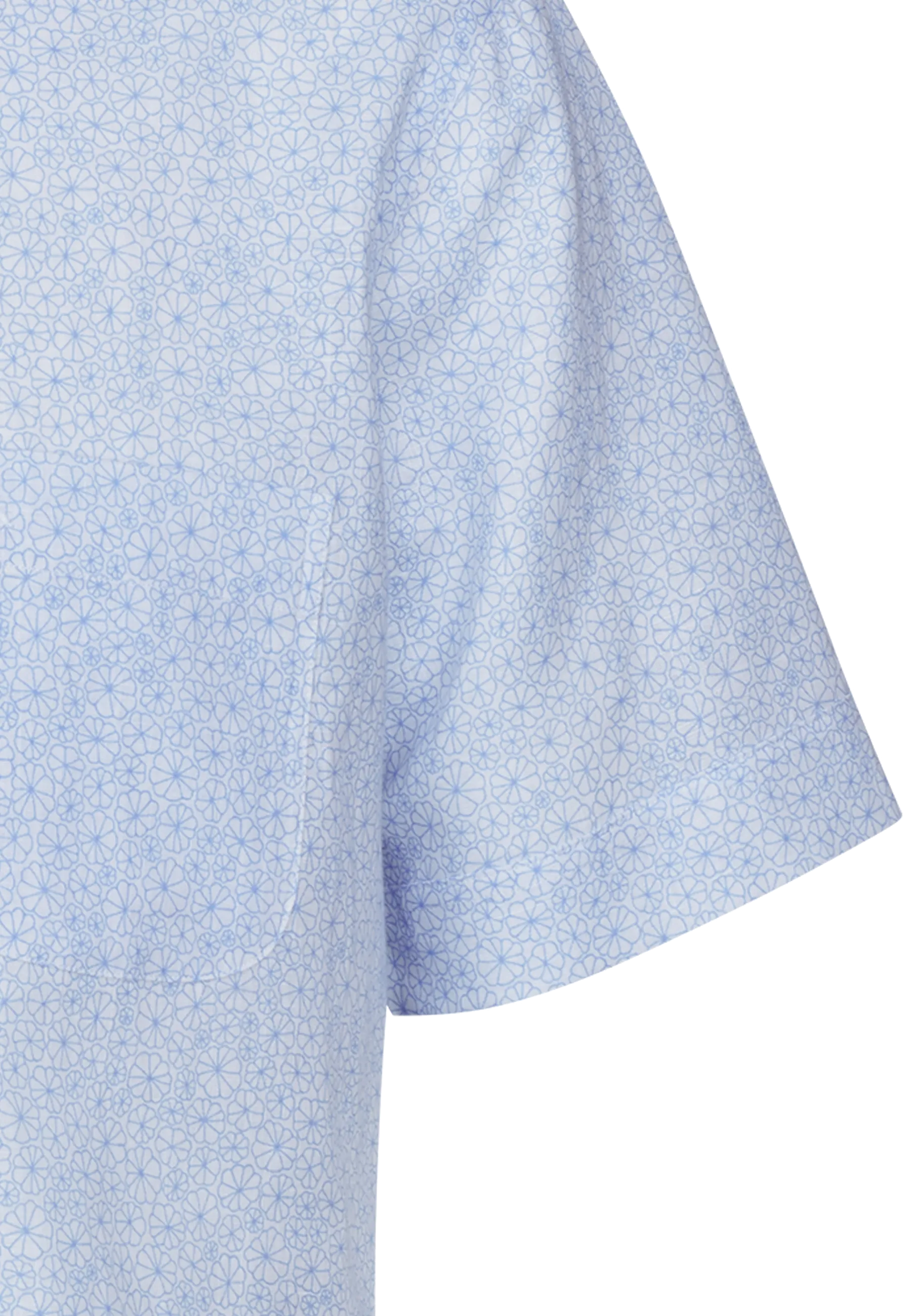 Bari Kent Kurzarm regular fit mit Kontrast mit Leinen
