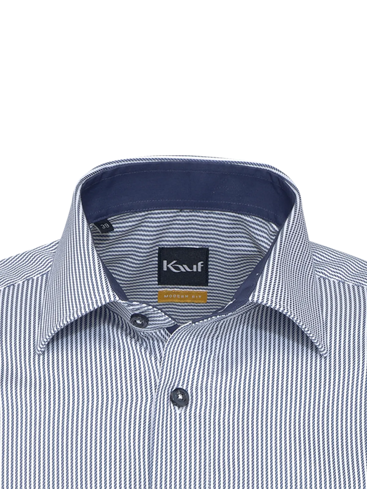 Camicia Pisa New Kent Regular Fit blu scuro e bianca con strisce da infermiera