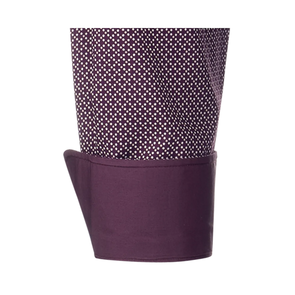 Chemise pour homme Coupe Regular Fit, couleur bordeaux, avec un fin imprimé à pois