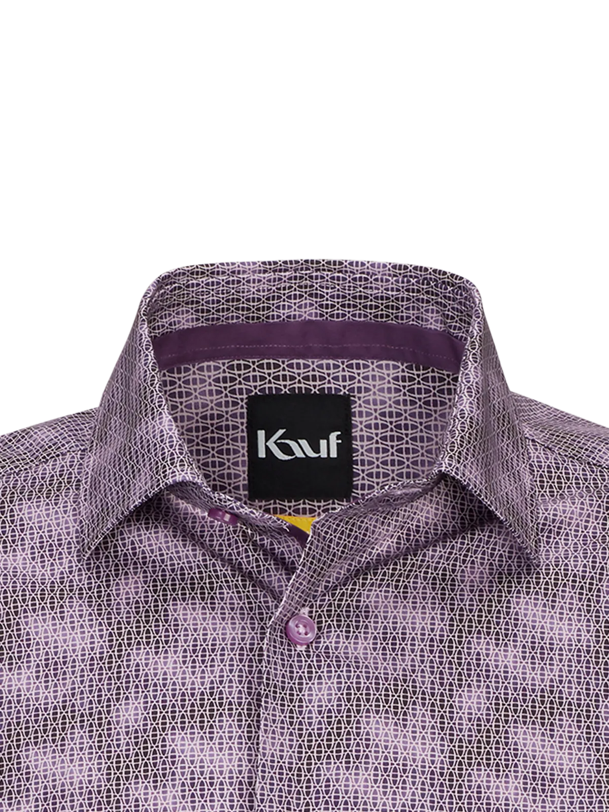 Verona Kent manches longues coupe Modern Fit violet avec contraste