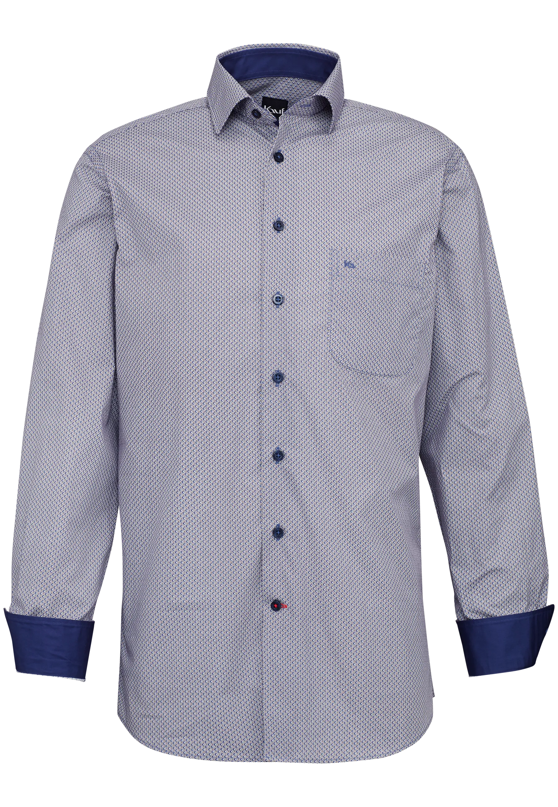 Bari Kent Langarm regular fit mit Kontrast