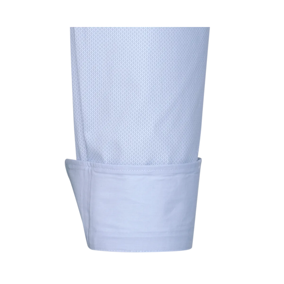 Slim Fit Herrenhemd Weiss-Celesteblau mit feinem Rautenmuster
