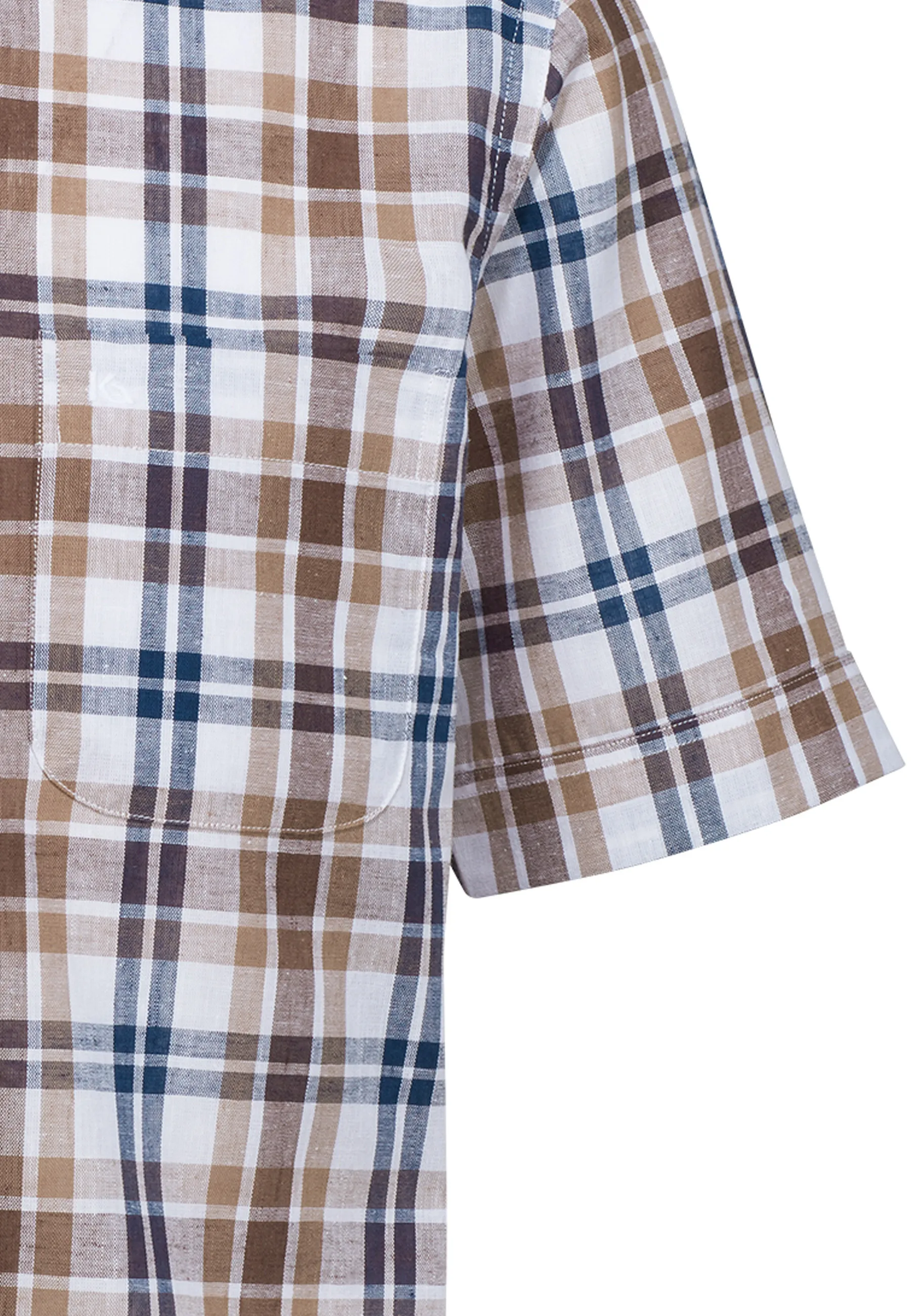 Bari Kent Kurzarm mit Kontrast mit Leinen