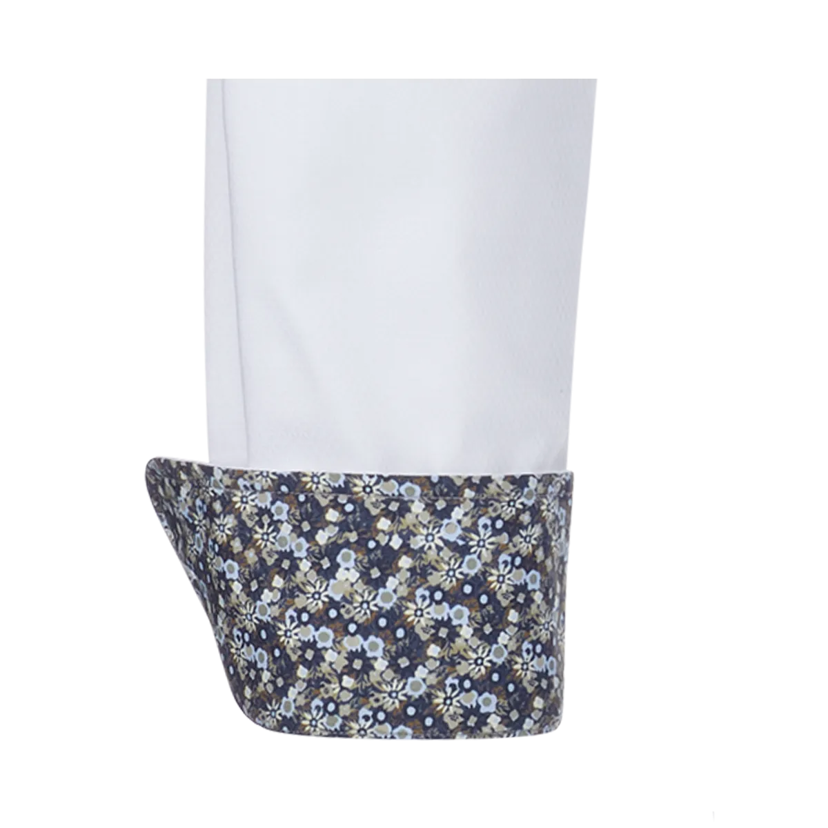 White Firenze New Kent shirt Modern Fit with tone-on-tone diamond pattern