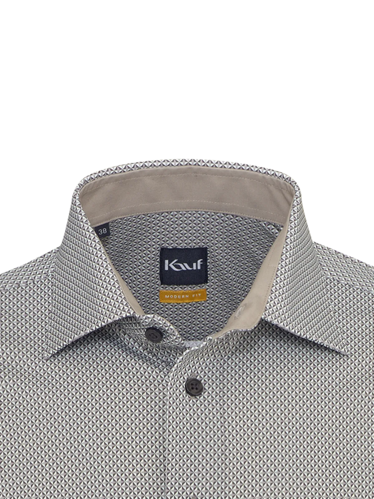 Beige-brown Firenze New Kent jersey shirt Modern Fit