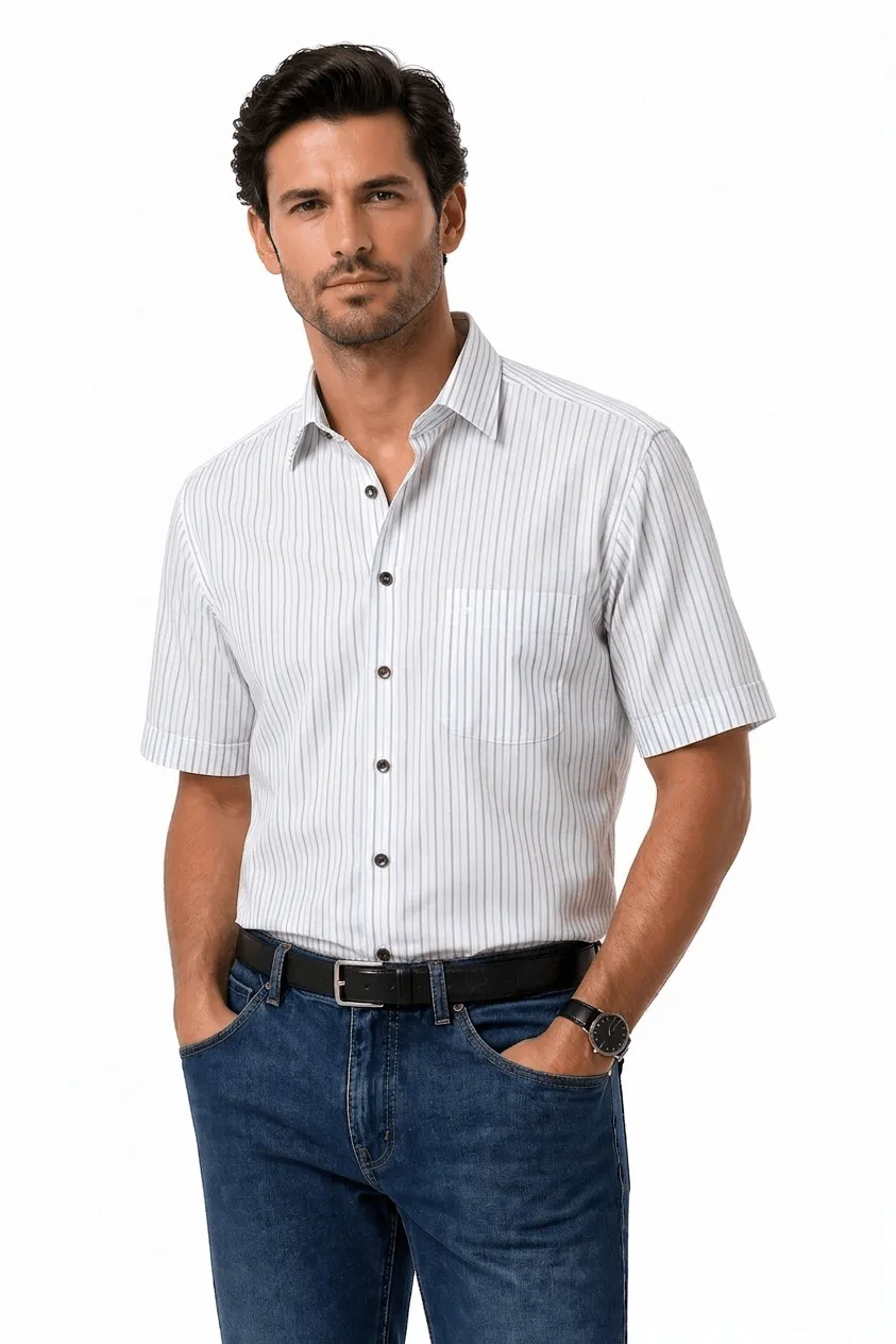 Bari Kent regular fit short sleeve with contrast